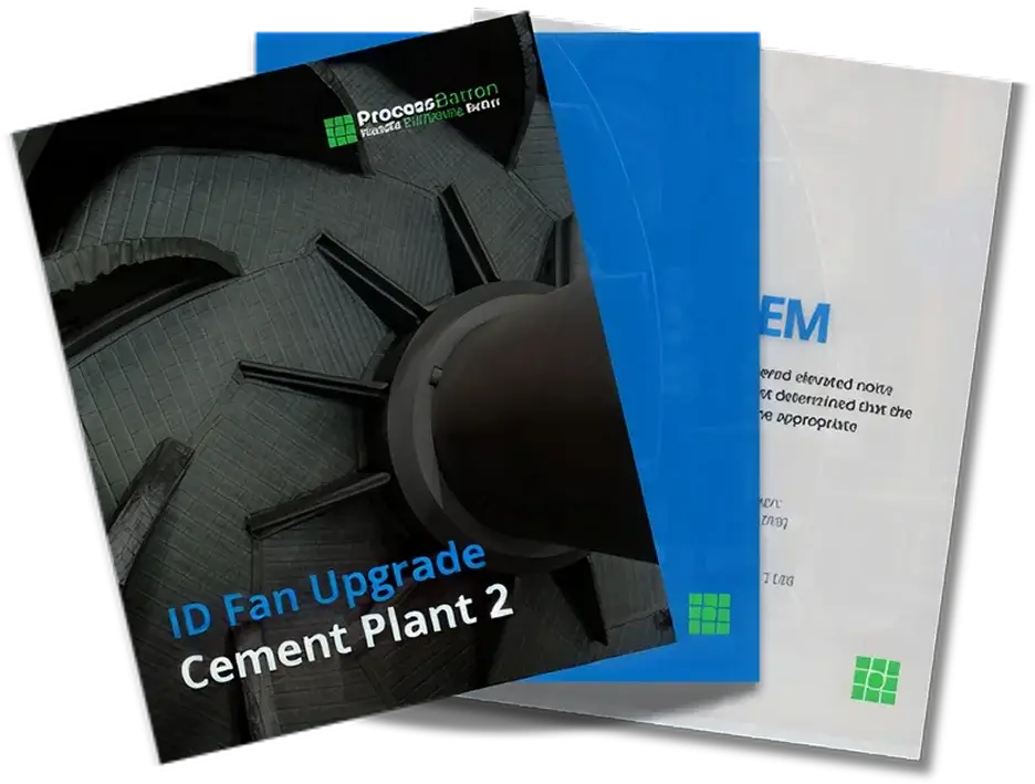 Industrial fan upgrade brochure for Cement Plant 2.